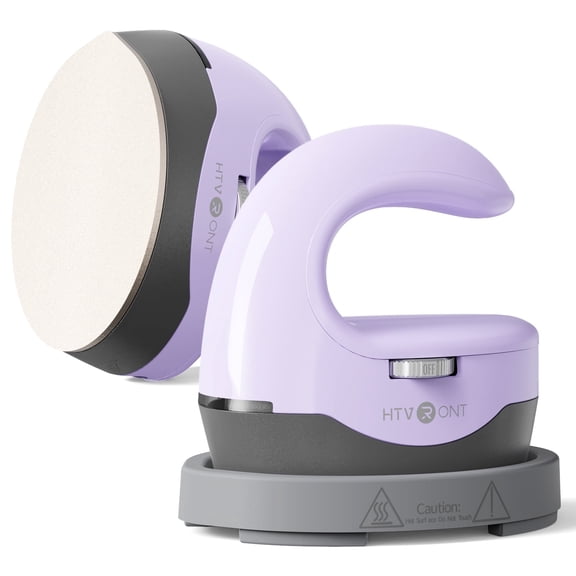 HTVRONT Heat Press H1 Mini Heat Press Machine, Small Heat Press Portable Iron Press Machine for T Shirts, Hats, Heating Transfer Projects (H1 Lavender Purple)