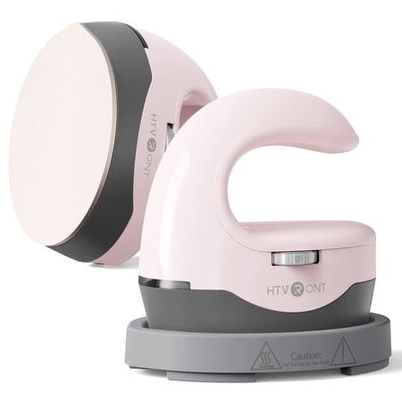 HTVRONT Heat Press H1 Mini Heat Press Machine, Small Heat Press Portable Iron Press Machine for T Shirts, Hats, Heating Transfer Projects (H1 Pink)