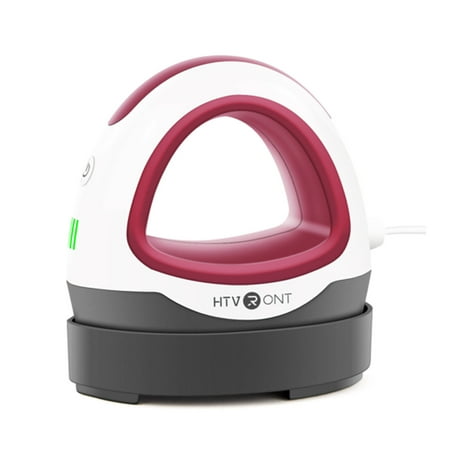 HTVRONT Heat Press Machine Mini Small Portable Press Machine Iron Press for T-Shirt Clothes Hat Bags(Raspberry Red)
