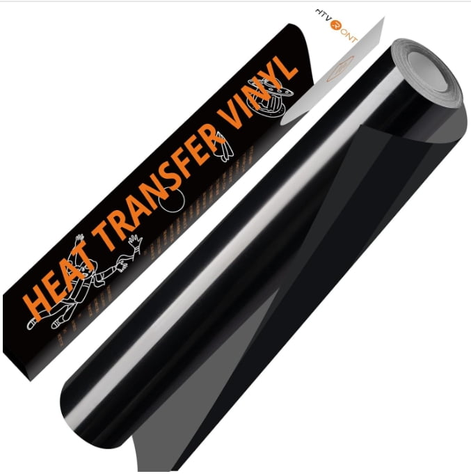 HTVRONT Heat Transfer Vinyl Roll 12”x9ft-Easy to Cut & Weed for Heat Vinyl Design-Black