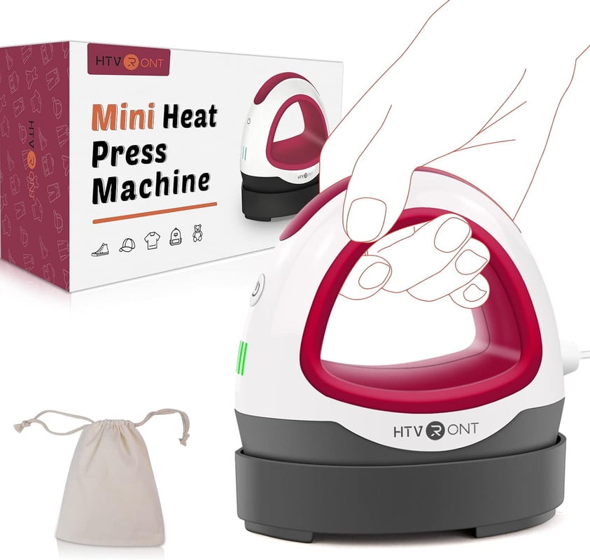 HTVRONT Mini Heat Press Machine, Portable Iron Press for Heating Transfer Objects