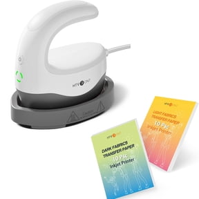 HTVRONT Mini Heat Press V2 Machine, Portable Iron Press for Heating Transfer Objects with 20 Sheets 8.5" X 11" Heat Transfer Paper