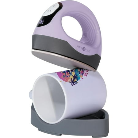 HTVRONT Mini Heat Press for Pressing Small Objects like Shoes, Hats & More(Violet blue)