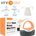 thumbnail image 1 of HTVRONT Orange Mini Heat Press Machine Portable Press Machine Iron Press for T-Shirt Clothes Hat Bags, 1 of 9
