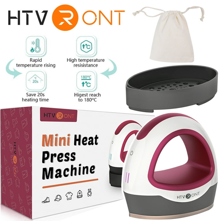 HTVRONT Heat Press Mini Heat Press Machine Small Heat Press Portable Iron  Press Machine for T Shirts Hats Heating Transfer Projects Mint
