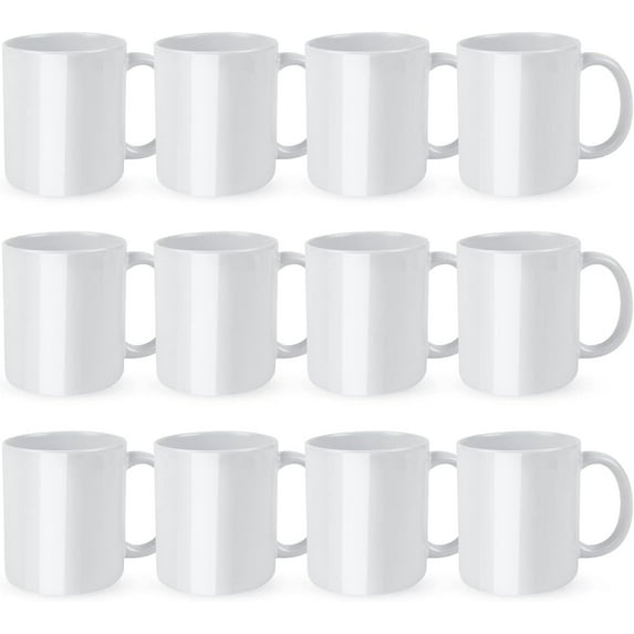 HTVRONT Sublimation Mugs Blank 11 oz - 12 Pack Tazas Para Sublimacion - Sublimation Coffee Mugs
