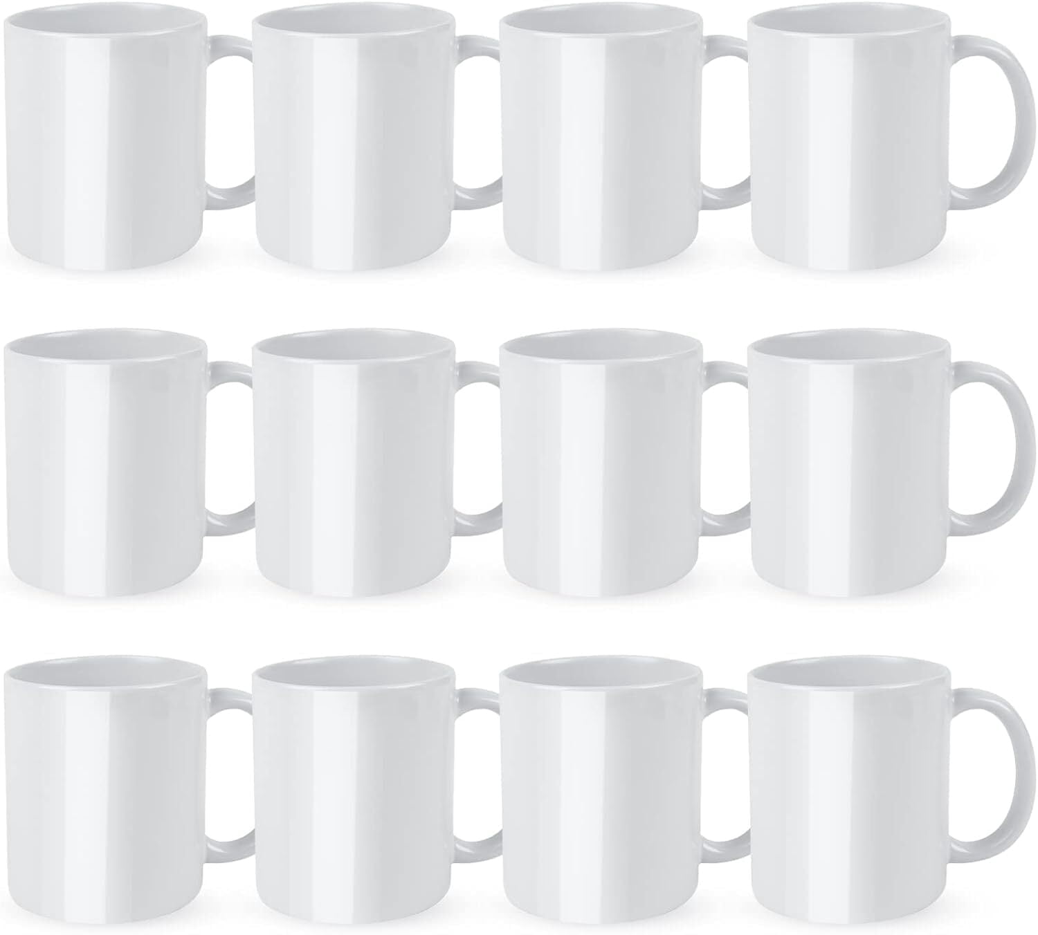 HTVRONT Sublimation Mugs Blank 11 oz - 12 Pack Tazas Para Sublimacion - Sublimation Coffee Mugs
