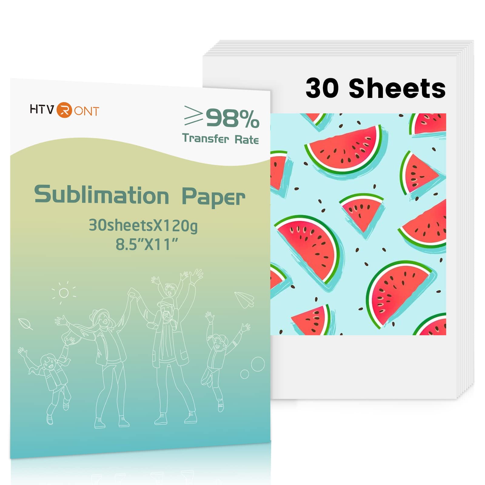 HTVRONT Sublimation Paper - 300 Sheets (8.5x11 & 8.5x14) For Heat Transfer Printing