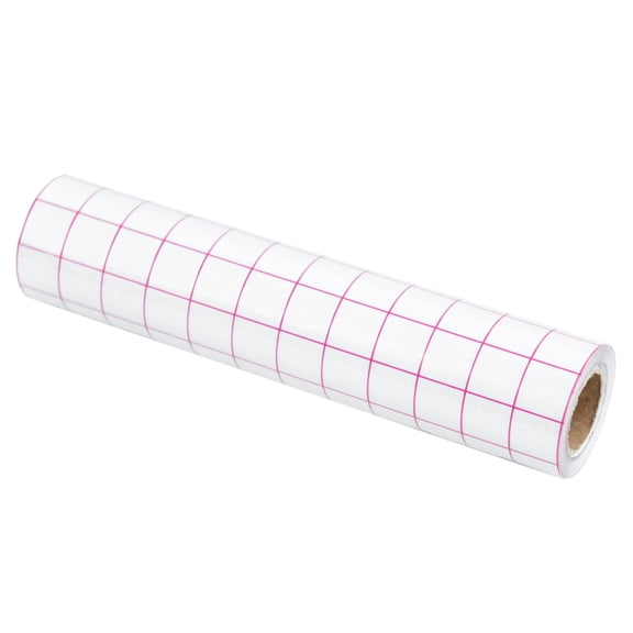 HTVRONT Transfer Tape 12" x 6ft Red Alignment Grid, Medium Tack Vinyl Transfer Tape for Permanent Vinyl for Signs Stickers Decals Walls Doors & Windows