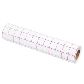 HTVRONT Transfer Tape 12" x 6ft Red Alignment Grid, Medium Tack Vinyl Transfer Tape for Permanent Vinyl for Signs Stickers Decals Walls Doors & Windows
