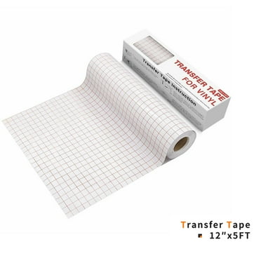 HTVRONT Transfer Tape for Vinyl -w/Red Alignment Grid Clear Transfer Paper for Adhesive