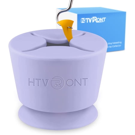 HTVRONT Vinyl Weeding Scrap Collector, Craft HTV Weeding Tools Scrap Holder for Vinyls Weeder, Silicone Suction Cups for Heat Transfer Vinyl Disposing(Purple)