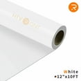 thumbnail image 1 of HTVRONT White Heat Transfer Vinyl Rolls - 12" x 10FT White Iron on Vinyl for Shirts,White Iron on for HTVRONT & All Cutter Machine - Easy to Cut & Weed for Craft Heat Vinyl Design（White）, 1 of 11