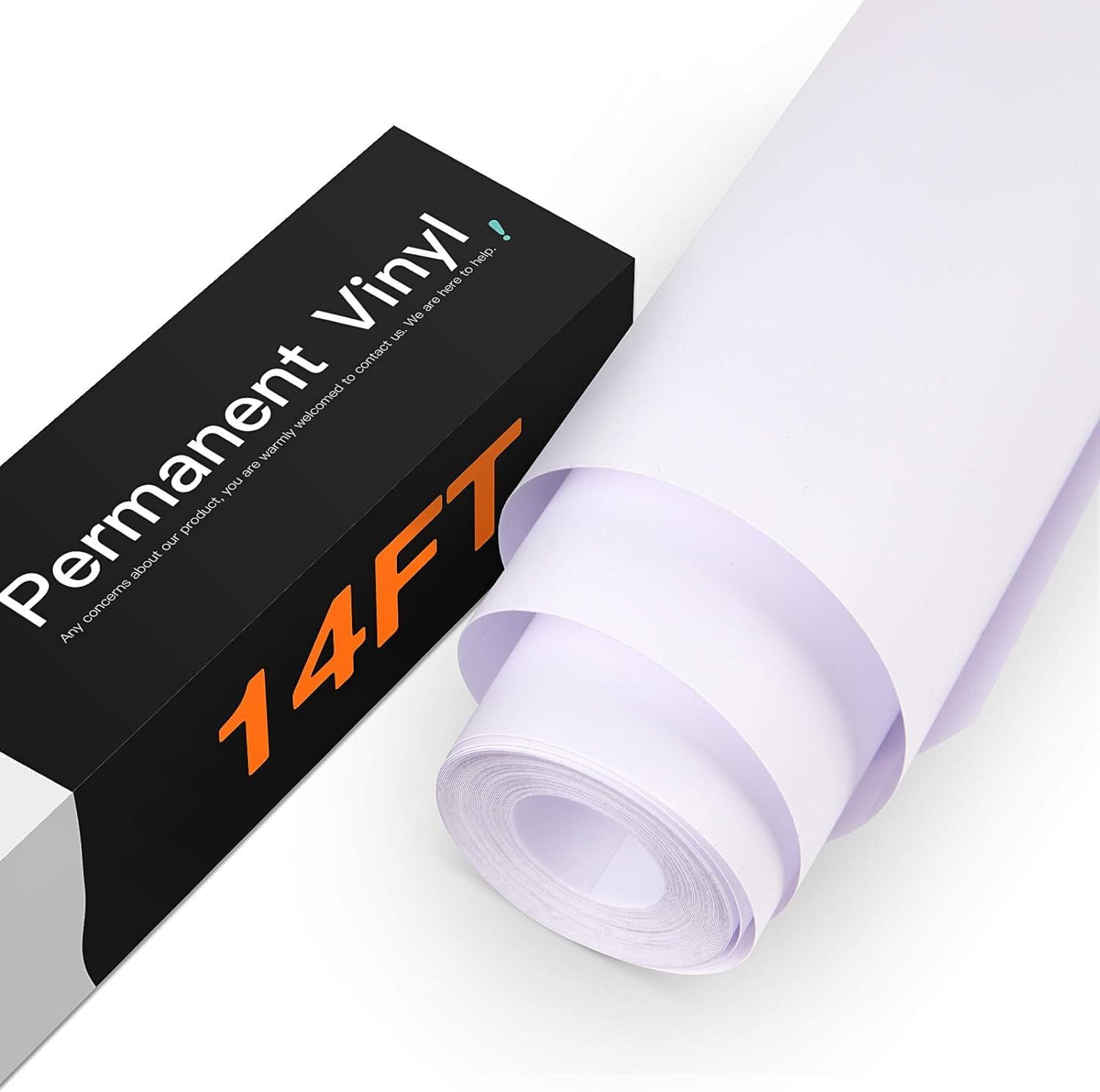 HTVRONT White Permanent Vinyl, White Vinyl for Cutting Machine - 12" x 14 FT White Adhesive Vinyl Roll for Silhouette, Craft(Matte White)