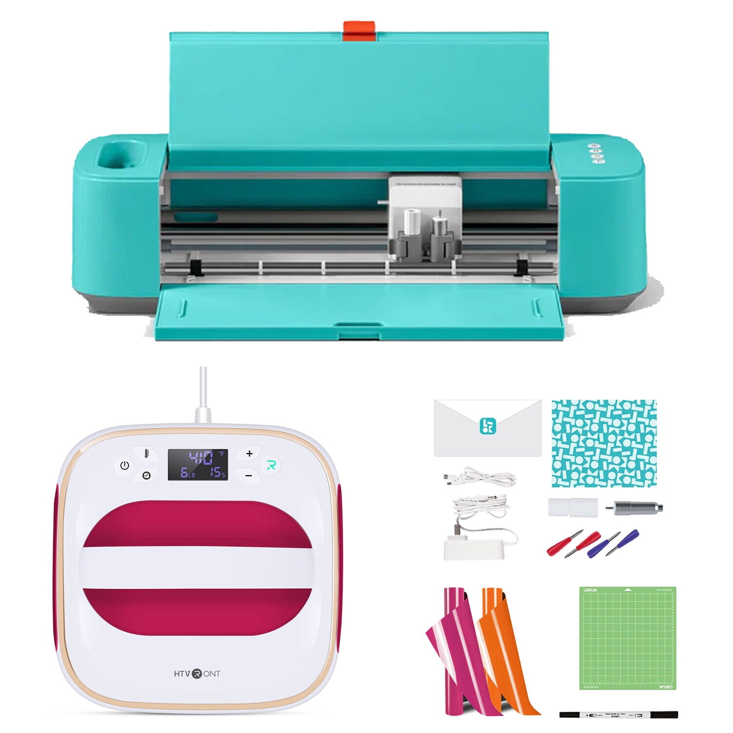 HTVRONT by LOKLiK 22'' Electronic Smart DIY Cutting Machine Vinyl w USB ...