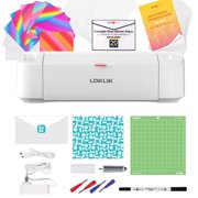 HTVRONT by LOKLiK White DIY Cutting Machine Bundle w/ Bluetooth & USB for Windows & Mac for All Vinyl Crafts