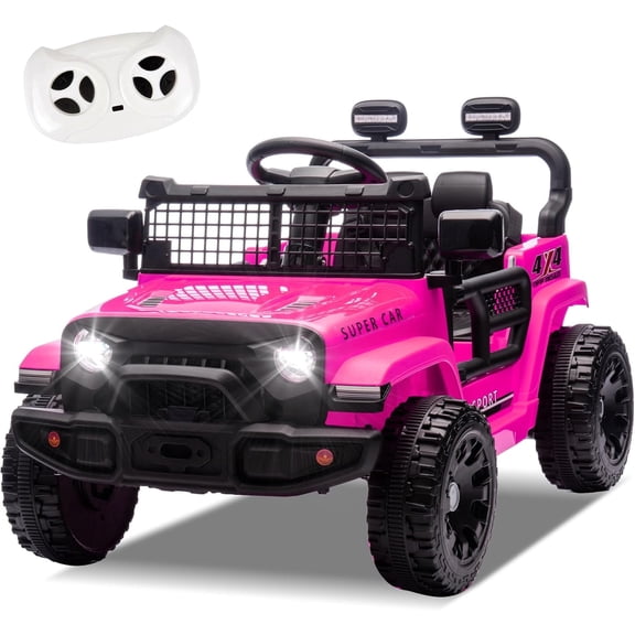 HTW24V Kids Ride-On Car w/ Parent Remote, 2WD, 4-Wheel Suspension, LED, Bluetooth/MP3, Ages 3+