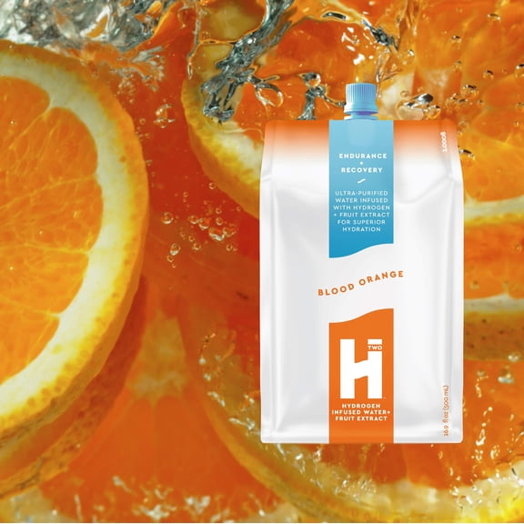 HTWO Blood Orange Hydrogen Infused Water 16.9 oz- We Make Water Tasty, Refreshing with Benefits with No Allergens 12 pack