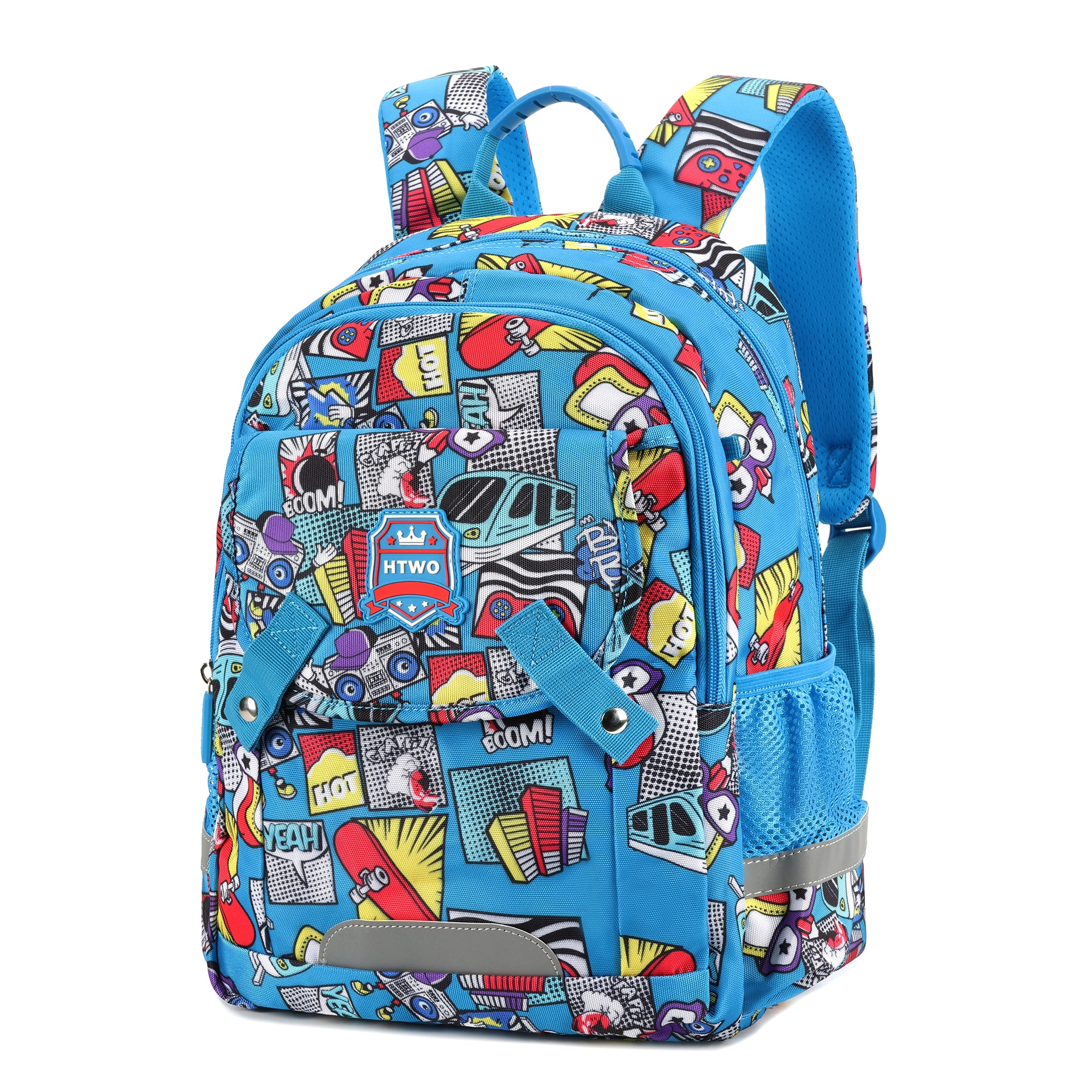 HTWO Kids Backpack for Boys Kindergarten Preschool School Bags Canvas Book Bag Child Teen Dark Blue Walmart