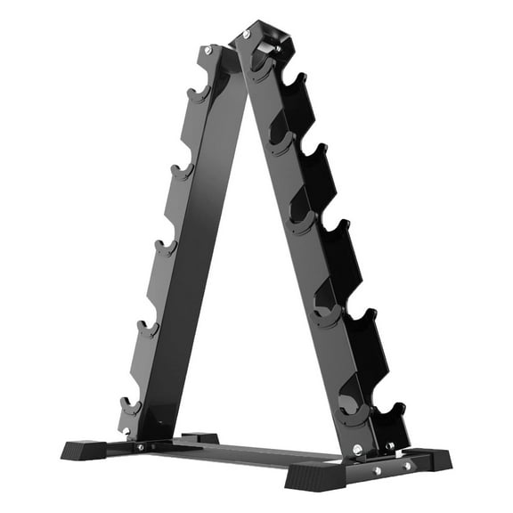 HTYSUPPLY 150 Pound PVC Dumbbell Set With A-Frame Rack - Heavy Duty Equipment for Lifting & Training or Gym.