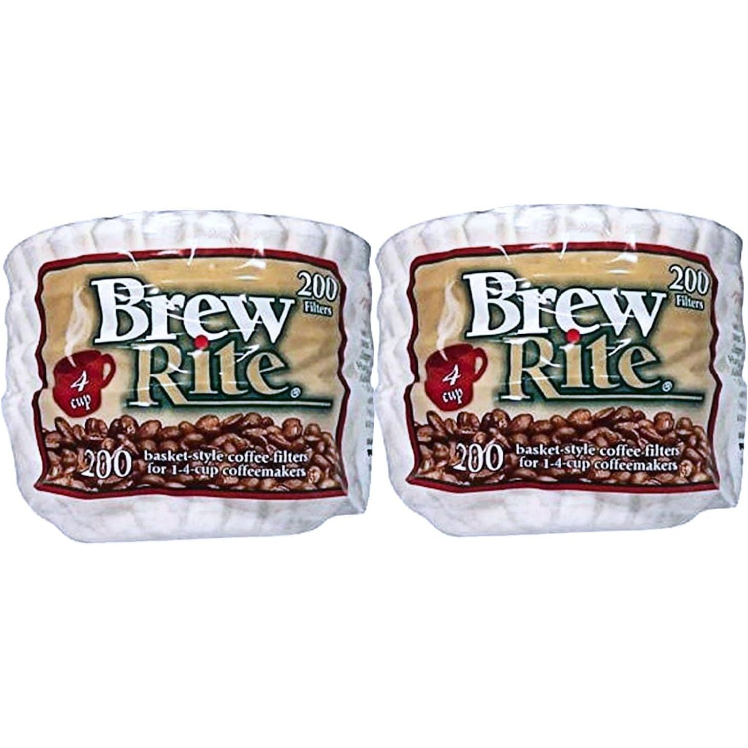 HTYSUPPLY 4 Cup Coffee Basket Disposable Filters 400 Ct