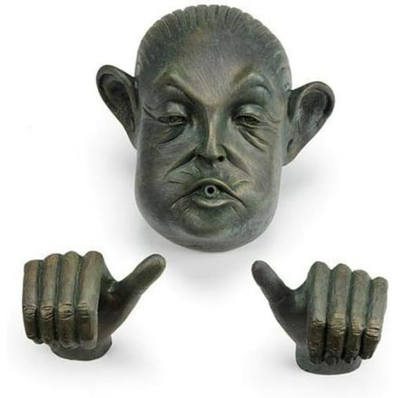 HTYSUPPLY 78315 Face and Hands Pond and Garden Water Fountain,