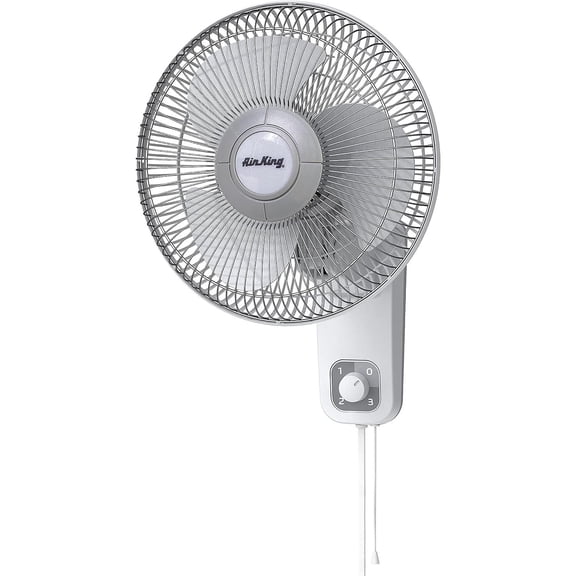 HTYSUPPLY 9012 Grade Oscillating Wall Mount Fan, 12-Inch , White