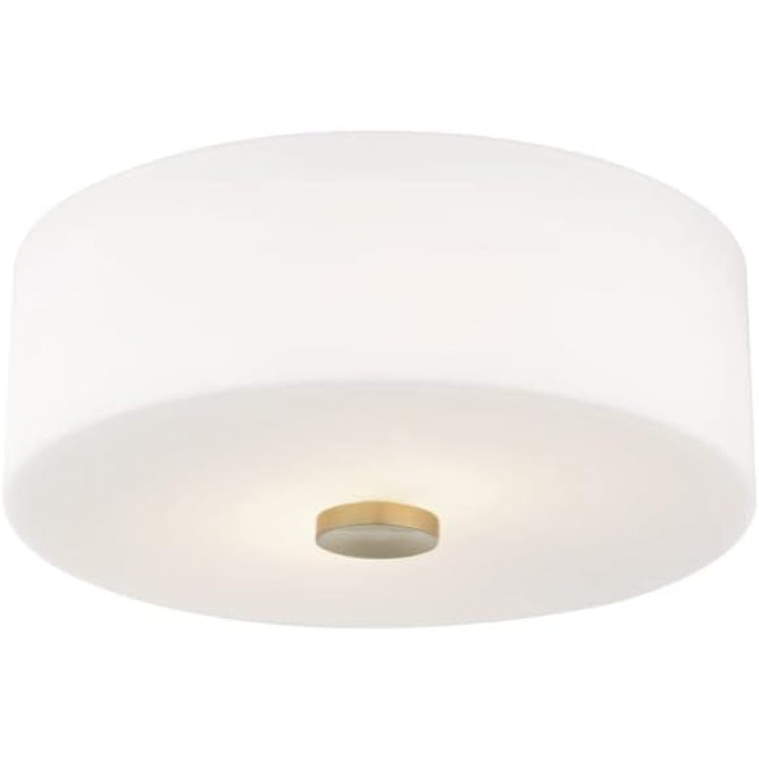 Sophie Aged Brass Opal Glass 2-Light Indoor/Outdoor Flush Mount