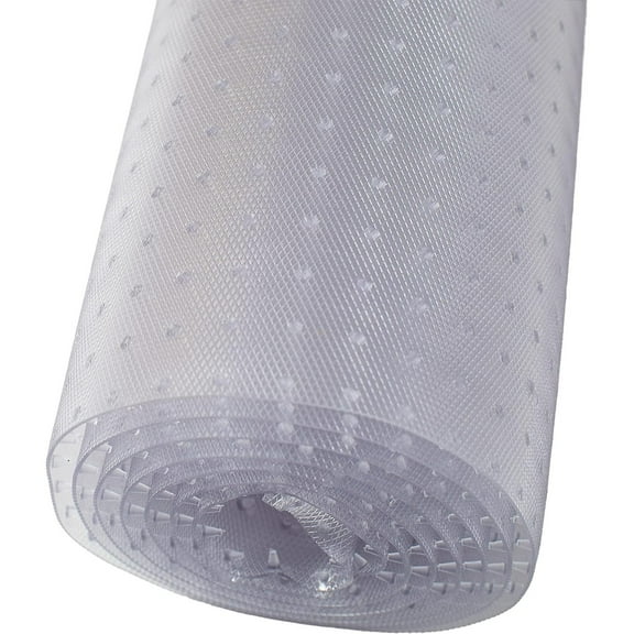 HTYSUPPLY Industrial-Grade Floor Protector for Deep Pile Carpet with Crosshatch Pattern, Clear, Easy-to-Clean Plastic Mat, 24 Inches x 12 Feet, for High Traffic and Use