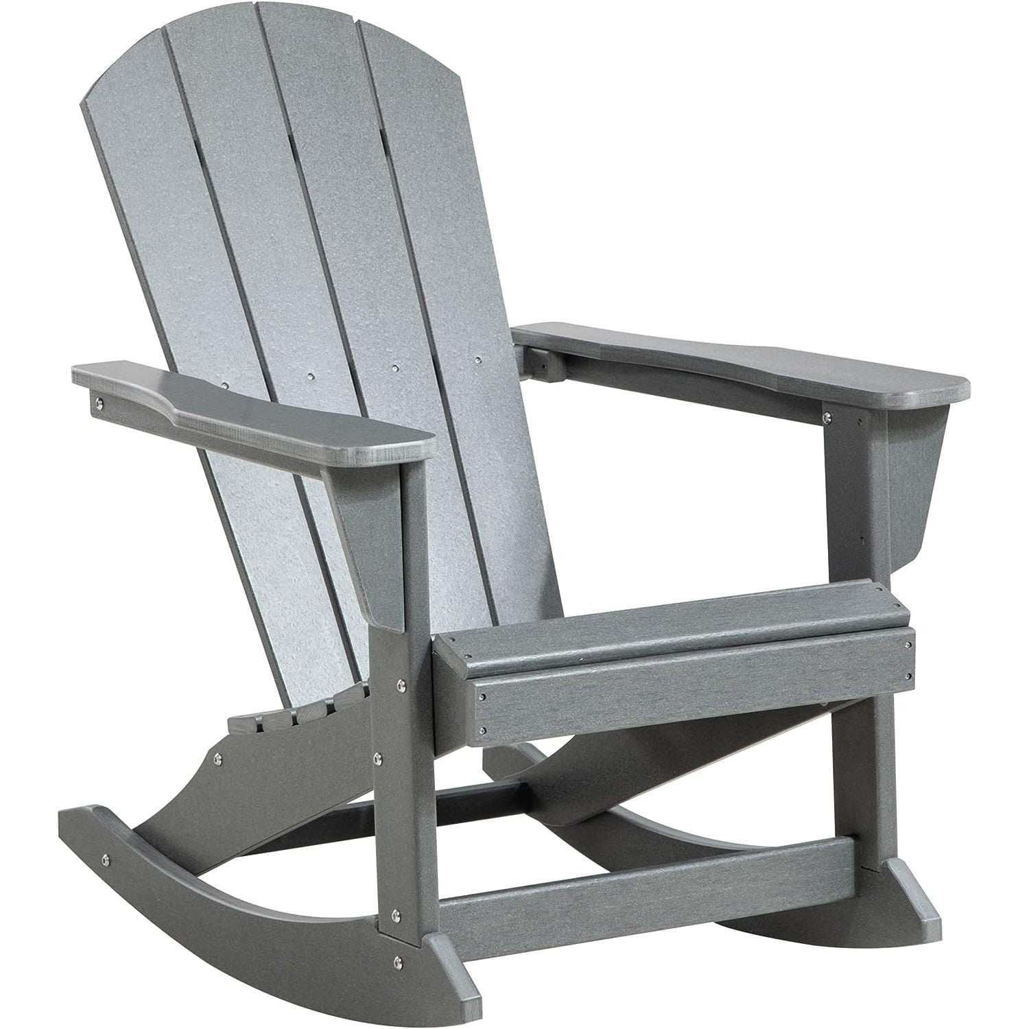 HTYSUPPLY Outdoor Rocking Chair, HDPE Adirondack Style Rocker Chair for ...