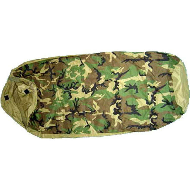 HTYSUPPLY Previously Issued U.S. G.I. Woodland Camo Gore-Tex Bivy Sleeping  Bag Cover 