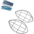thumbnail image 1 of HTYSUPPLY (Set of 2) HT Football Wreath Frame Form Metal, Football-Shaped Wire Wreath Form Frame, 3.625x7.125x12-in.Bundled with 2Metallic Chenille Stems, 1 of 3