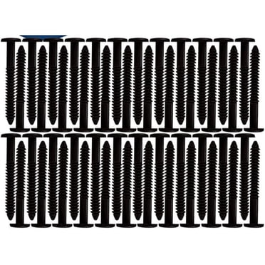 85-Pack Black Window Shutter Panel Peg Loks – 3-Inch Fasteners With Spikes (MidAmerican)