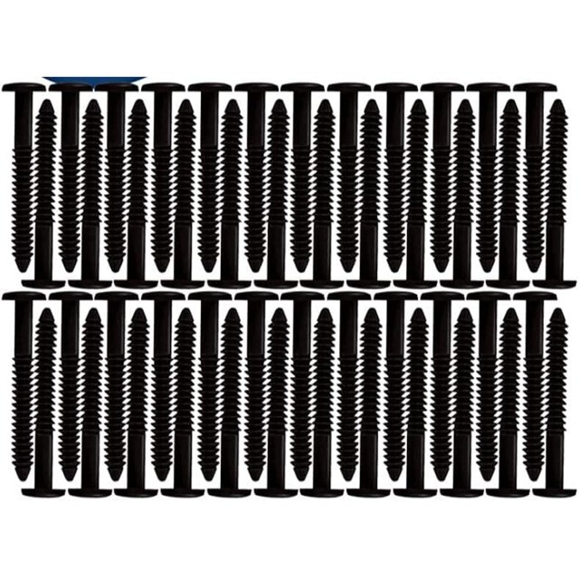 85-Pack Black Window Shutter Panel Peg Loks – 3-Inch Fasteners With Spikes (MidAmerican)