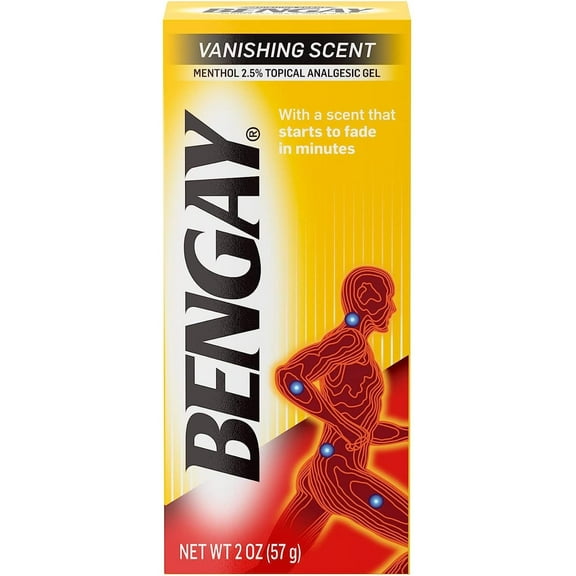 HTYSUPPLY Vanishing Scent, Menthol Pain Relieving Gel, Non-Greasy, 2 Ounce (Pack of 2)
