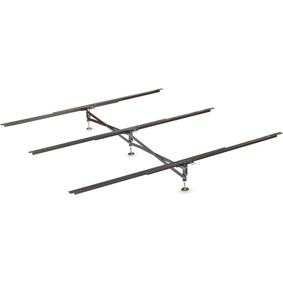 HTYSUPPLY X-Support Bed Frame Support System, GS-3 XS Model - 3 Cross Rails and 3 Legs - Strong Center Support Base for Full, Queen and King Mattress, Box , and Bed