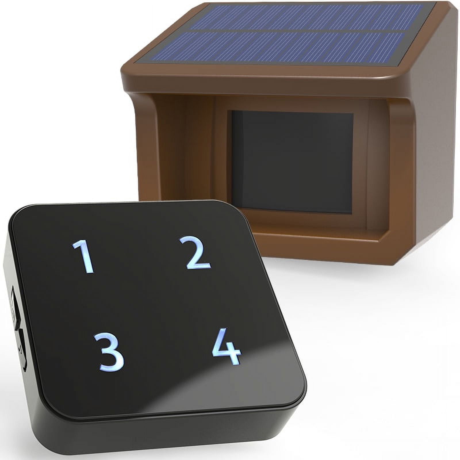HTZSAFE 1/2Mile Solar Driveway Alarm SystemUp to 70FT Wide Sensor
