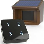 HTZSAFE 1/2Mile Solar Driveway Alarm System-Up to 70FT Wide Sensor Range 3 Adjustable Sensitivities-Fully Weatherproof Outdoor Motion Sensor&Detector DIY Security Alert System