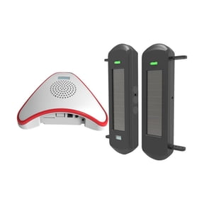 HTZSAFE Solar Wireless Driveway Alarm System- 1/2 Mile Long Transmission Range- 300 Feet Wide Sensor Range- No Wiring No Need Replace Battery- Outdoor Weatherproof DIY Security Perimeter Alert System