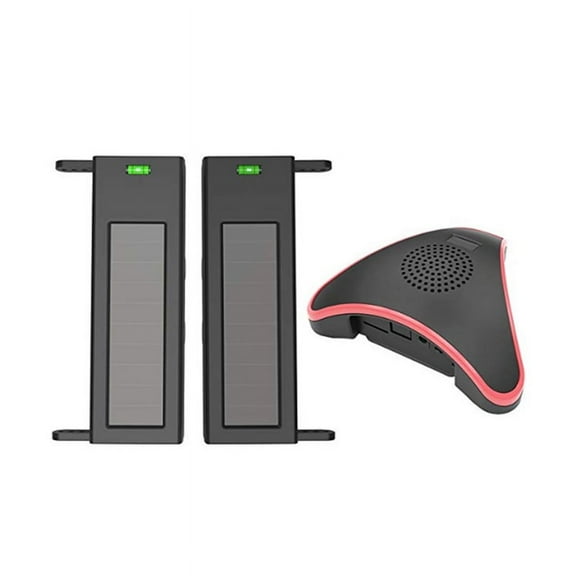 HTZSAFE Solar Wireless Driveway Alarm System- 1/4 Mile Long Transmission Range- 190 Feet Wide Sensor Range- No Wiring No Need Replace Battery- Outdoor Weatherproof DIY Security Perimeter Alert System