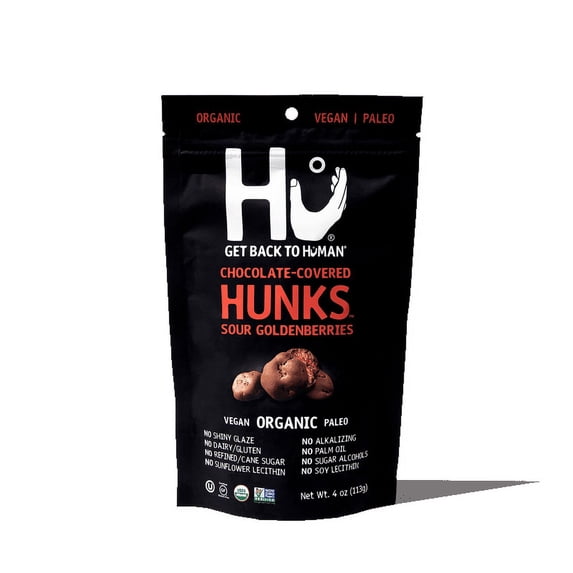HU Chocolate Covered Hunks Sour Goldenberries - 6 oz Pack of 4