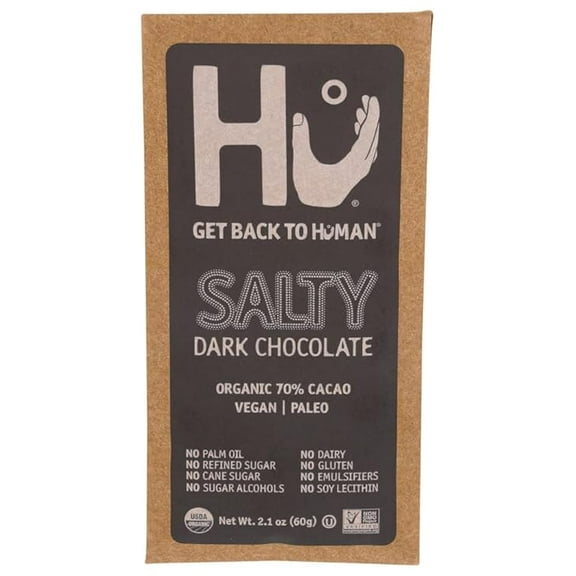 HU KITCHEN Salty Chocolate Bar, 2.1 OZ ( Pack of 2 )