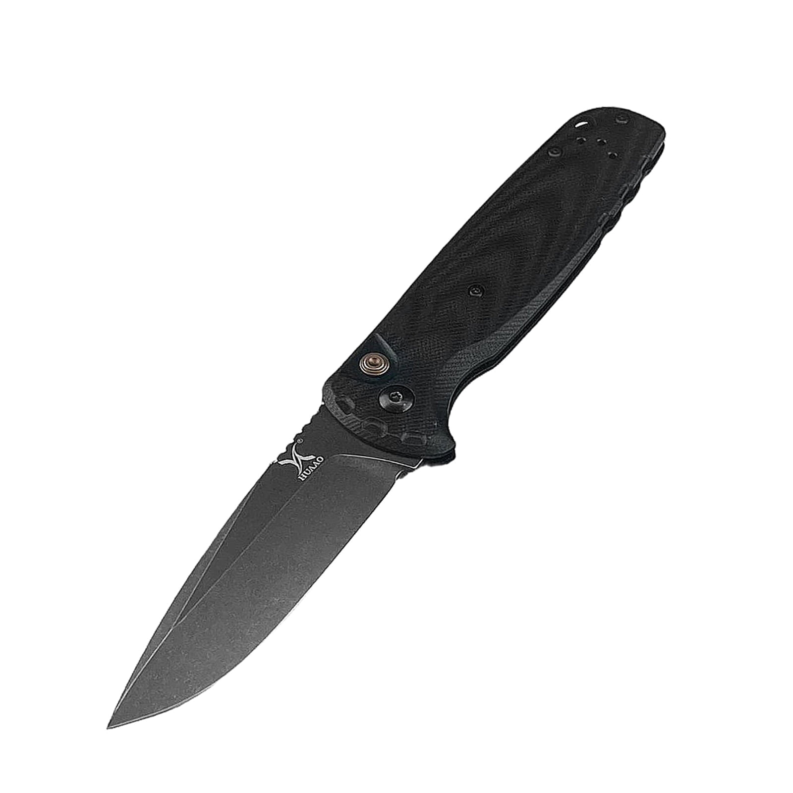 HUAAO D2 Steel Folding Pocket Knife with G10 Handle, 3.5'' Blade, EDC Utility Tool