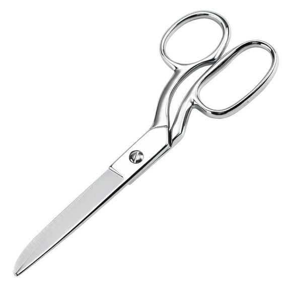 HUALAIJIN Stainless Steel Curved-Tip Fabric Scissors, 8-inch, Silver