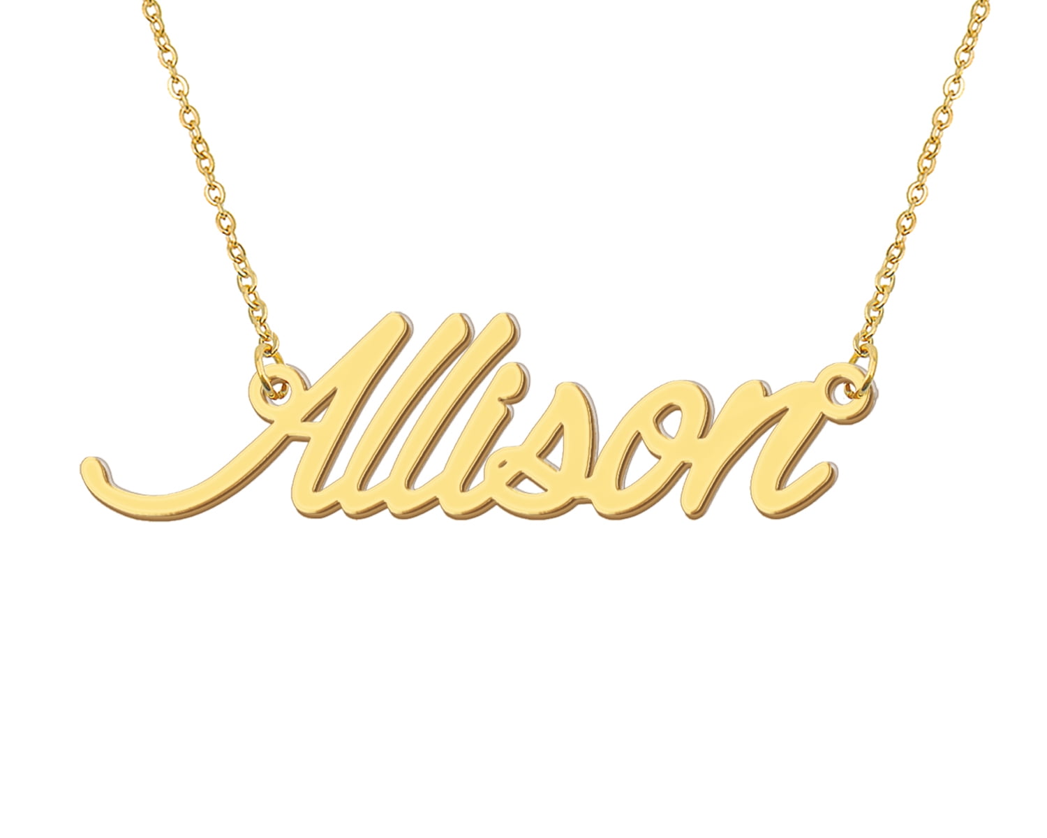 HUAN XUN 18k Gold Plated Allison Name Necklace Stainless Steel huan-xun-18k-gold-plated-allison-name-necklace-stainless-steel
