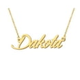 thumbnail image 1 of HUAN XUN 18k Gold Plated Dakota Name Necklace Stainless Steel Nameplate Necklaces for Womens Mens Mother Day Christmas Jewelry Gift, 1 of 3
