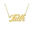 thumbnail image 1 of HUAN XUN 18k Gold Plated Faith Name Necklace Stainless Steel Nameplate Necklaces for Womens Mens Mother Day Christmas Jewelry Gift, 1 of 3