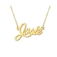 thumbnail image 1 of HUAN XUN 18k Gold Plated Josie Name Necklace Stainless Steel Nameplate Necklaces for Womens Mens Mother Day Christmas Jewelry Gift, 1 of 3