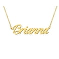 thumbnail image 1 of HUAN XUN 18k Gold Plated Brianna Name Necklace Stainless Steel Nameplate Necklaces for Womens Mens Mother Day Christmas Jewelry Gift, 1 of 3