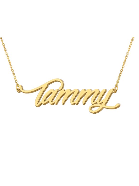 Bridesmaid Name Necklace Initial Tammy Scripted Name Necklace Womens Jewelry Bridesmaids Gift